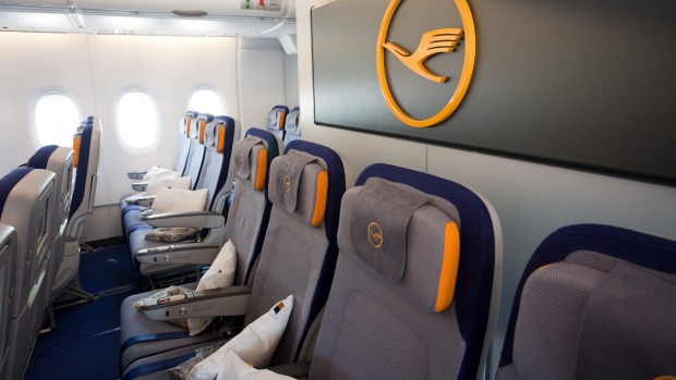 Ghế ngồi trên máy bay của hãng Lufthansa