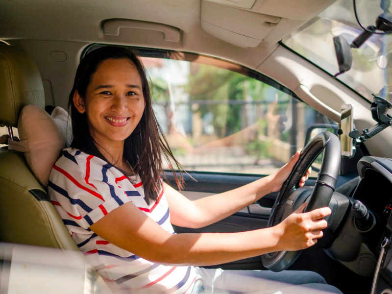 Một nữ tài xế Uber người Philippines