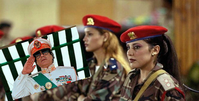 Đại tá Gaddafi và các nữ cận vệ