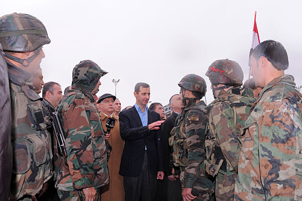 Tổng thống Assad và quân đội Syria - Ảnh tư liệu
