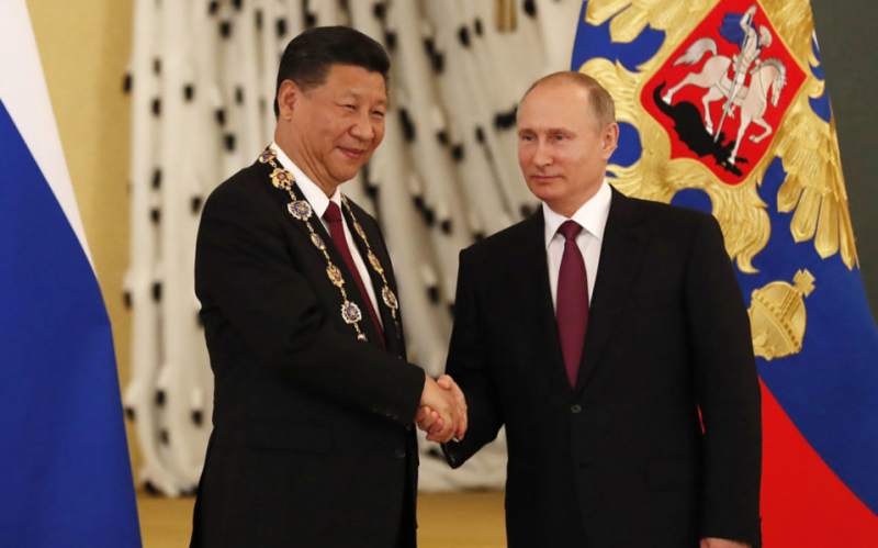Tổng thống Nga và Chủ tịch Trung Quốc - Ảnh tư liệ