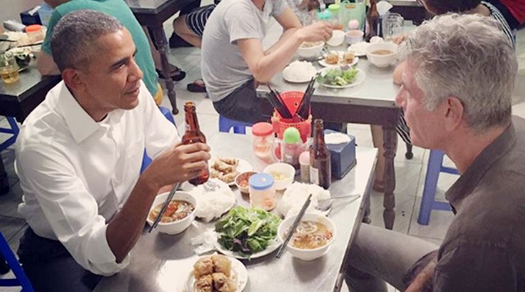 Cựu Tổng thống Mỹ Obama và ông Anthony Bourdain