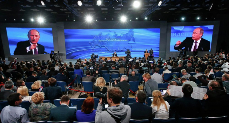 Tổng thống Putin thường tổ chức họp báo lớn vào dị