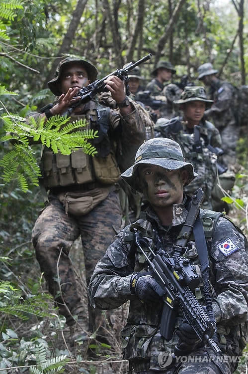 Thuỷ quân lục chiến Hàn Quốc và Thái Lan diễn tập 