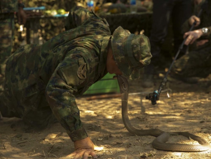 Thuỷ quân lục chiến Hoàng gia Thái Lan biểu diễn k