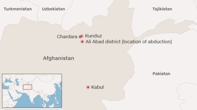 Vị trí phiến quân bắt cóc gần 200 du khách Afghani