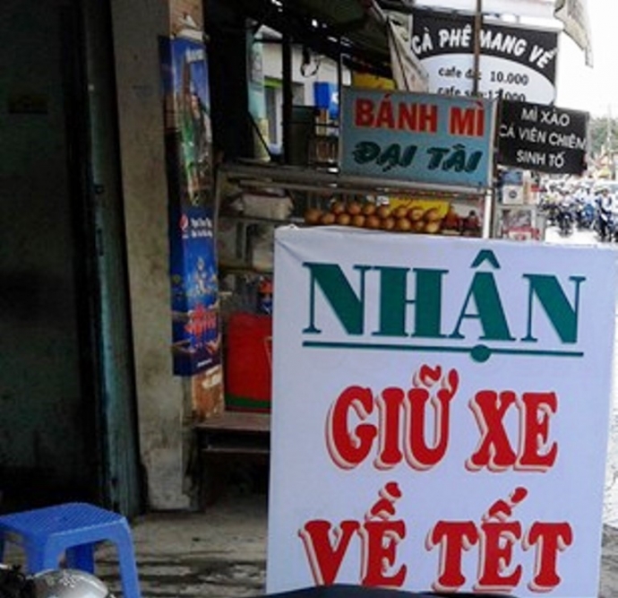 giữ xe tet