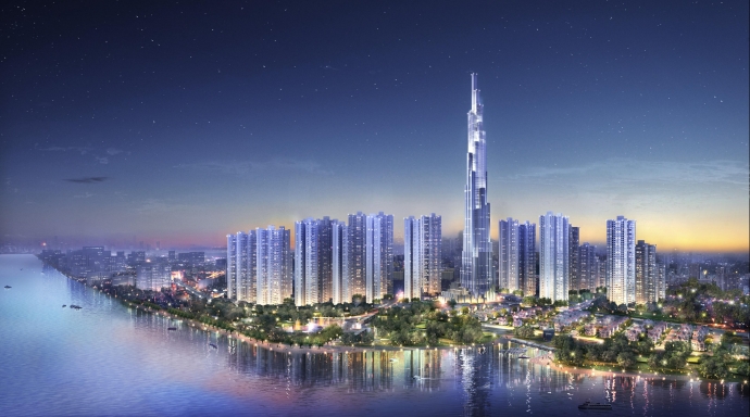 Toa thap Landmark 81 tại Vinhomes Central Park - T