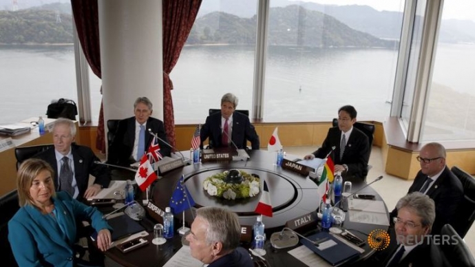 Ngoại trưởng các nước G7 trong ngày họp đầu tiên.