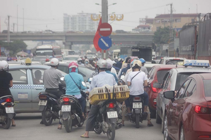 nút giao Pháp Vân thường xuyên xảy ra ùn tắc giao 