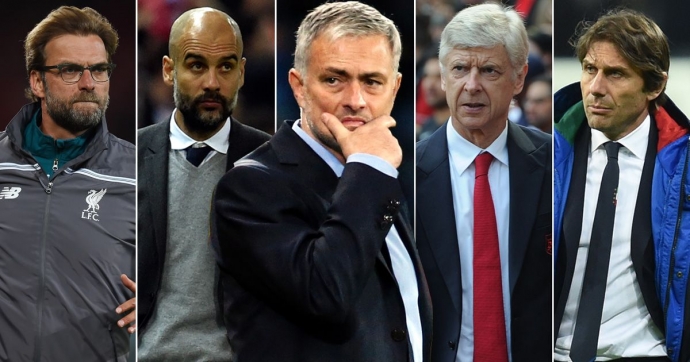 Klopp-Guardiola-Mourinho-Wenger-Conte