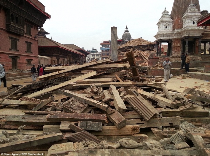 Sau thảm hoạ, quảng trường Patan Durbar chỉ còn là