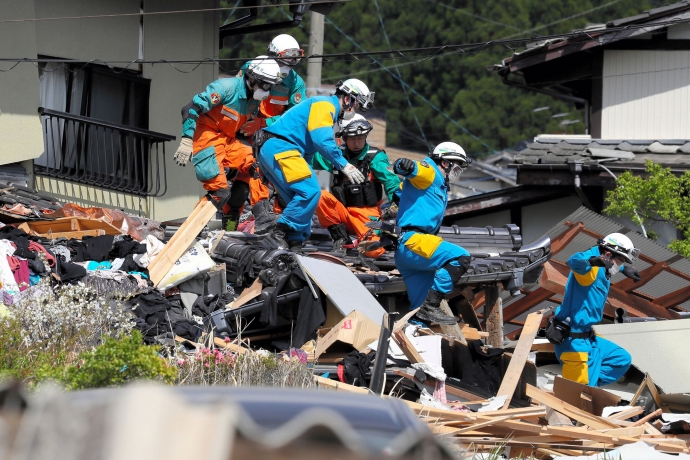 Nhiều lực lượng cứu hộ tại Nhật đưo
