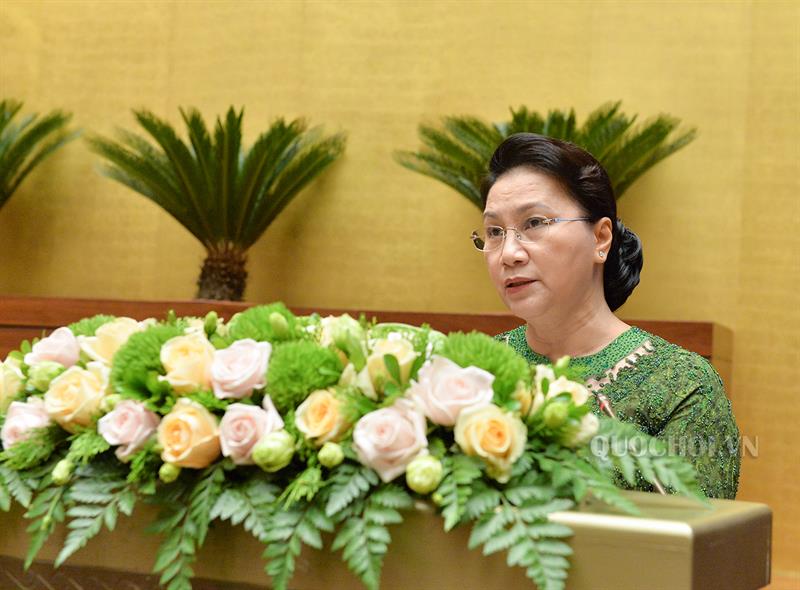 Chủ tịch Quốc hội Nguyễn Thị Kim Ngân phát biểu bế