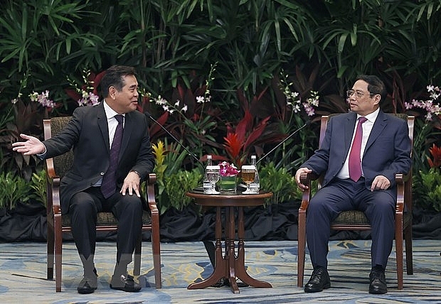 Thủ tướng Phạm Minh Chính tiếp các doanh nghiệp hàng đầu Singapore