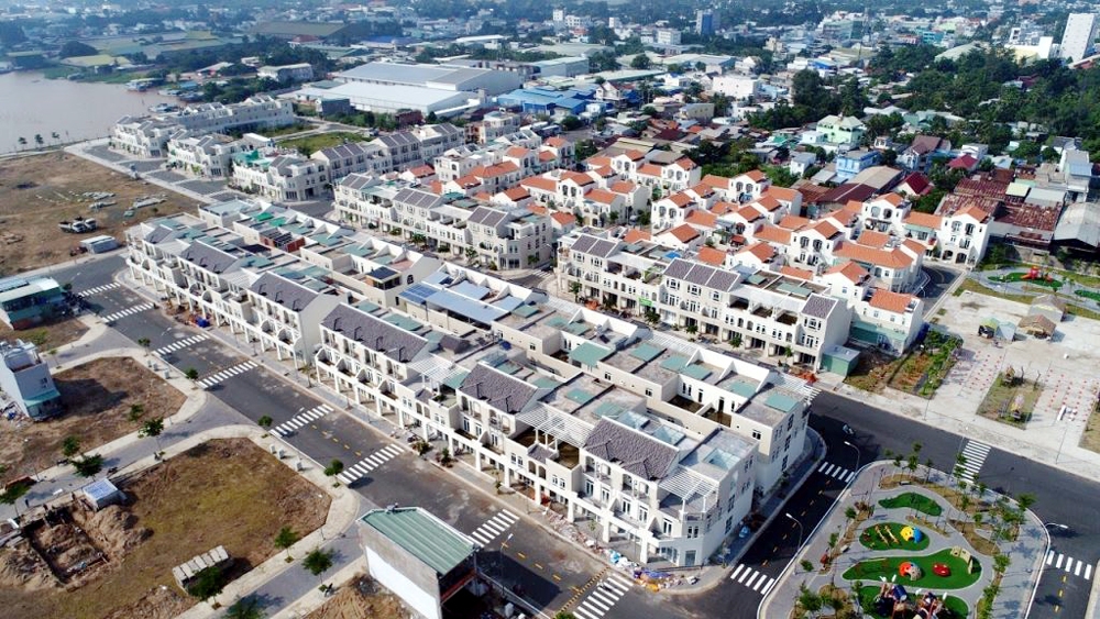 Các dãy nhà thấp tầng trong khu đô thị Tây Sông Hậu Diamond City An Giang thuộc nhóm 294 căn đủ điều kiện bán