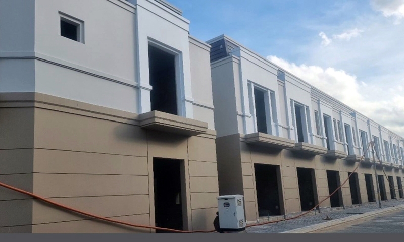 Dãy nhà ở xã hội thấp tầng hai tầng trong khu đô thị Tây Sông Hậu Diamond City An Giang tại Long Xuyên
