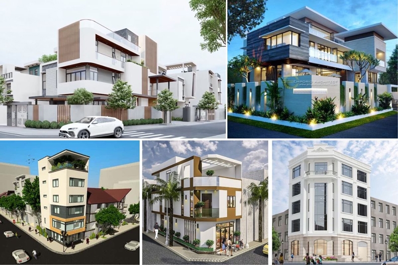 25 mẫu thiết kế nhà lô góc 2 mặt tiền đẹp hiện đại kinh doanh hiệu quả