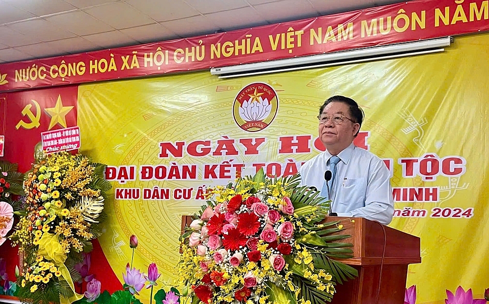 Trưởng Ban Tuy&ecirc;n gi&aacute;o Trung ương Nguyễn Trọng Nghĩa dự Ng&agrave;y hội Đại đo&agrave;n kết to&agrave;n d&acirc;n tộc tại Đồng Nai