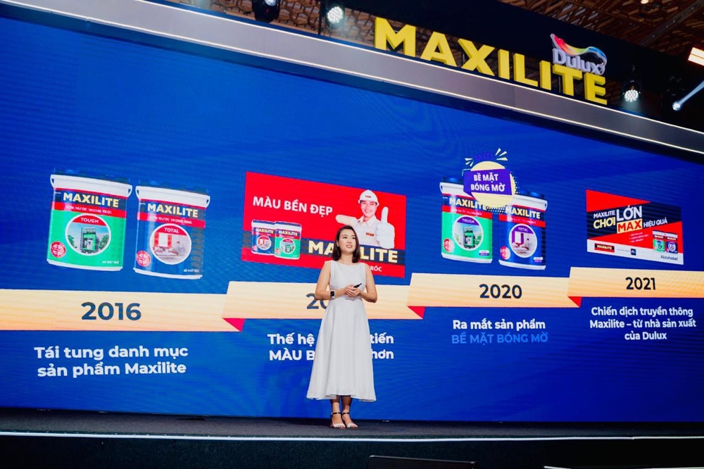Maxilite Rulo Vang Nâng cấp nhận diện thương hiệu Maxilite từ Dulux