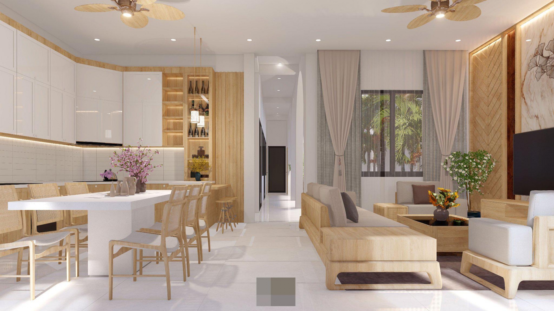 Cuộc sống xanh trong ngôi nhà kiểu cổ điển, vườn cây chim chóc ríu rít