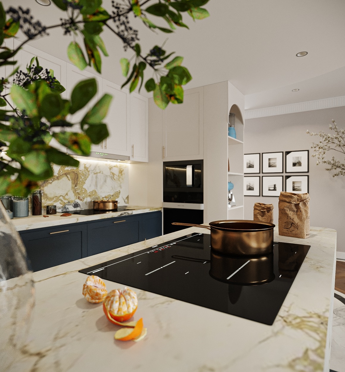 ben trong can ho 240 m2 voi noi that phong cach modern classic nhin la me