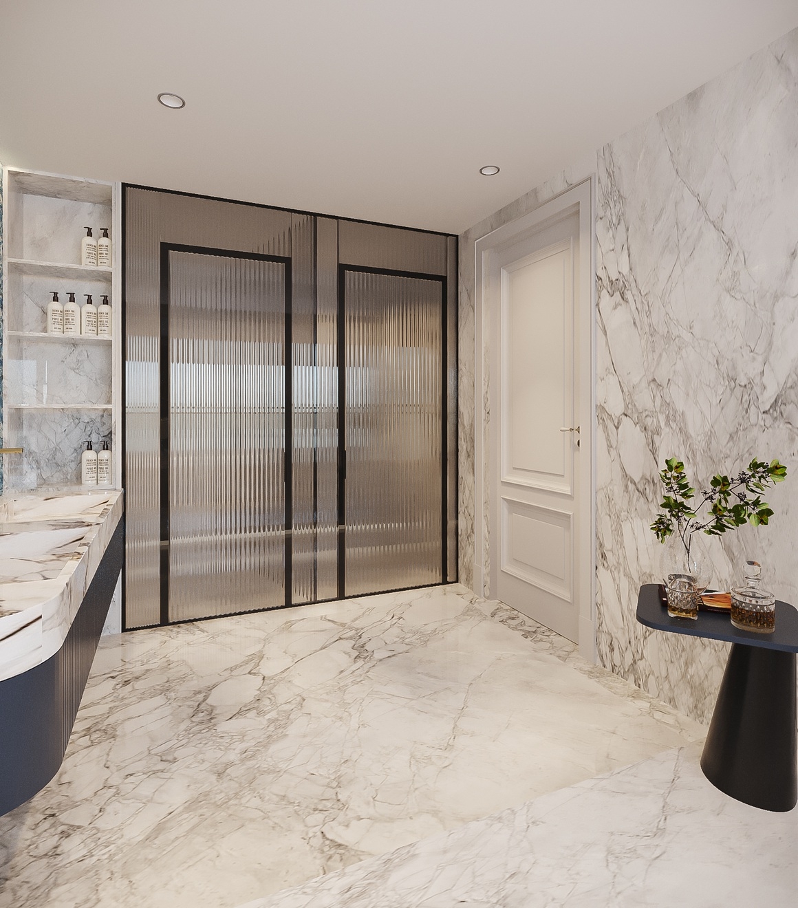 ben trong can ho 240 m2 voi noi that phong cach modern classic nhin la me