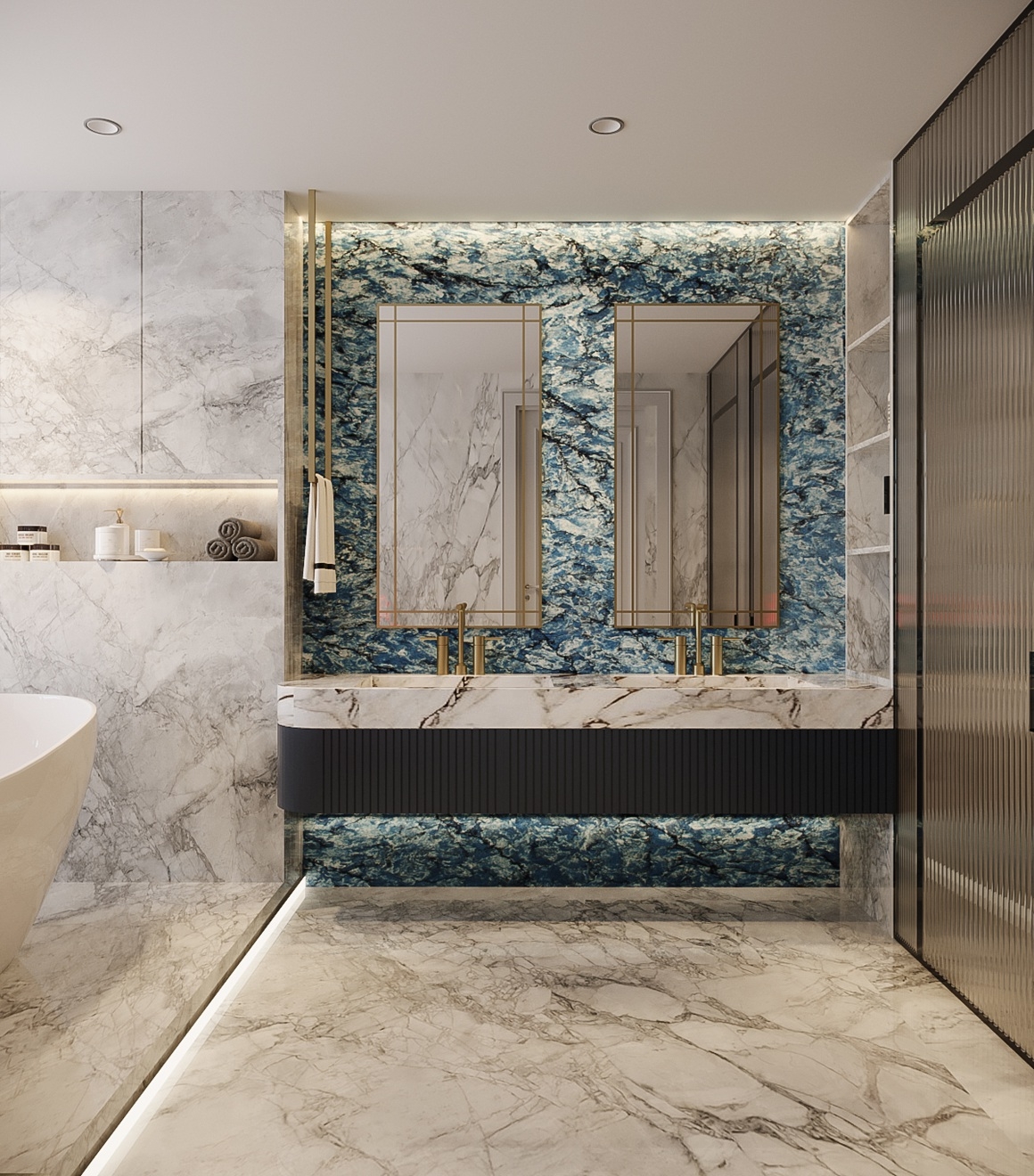 ben trong can ho 240 m2 voi noi that phong cach modern classic nhin la me