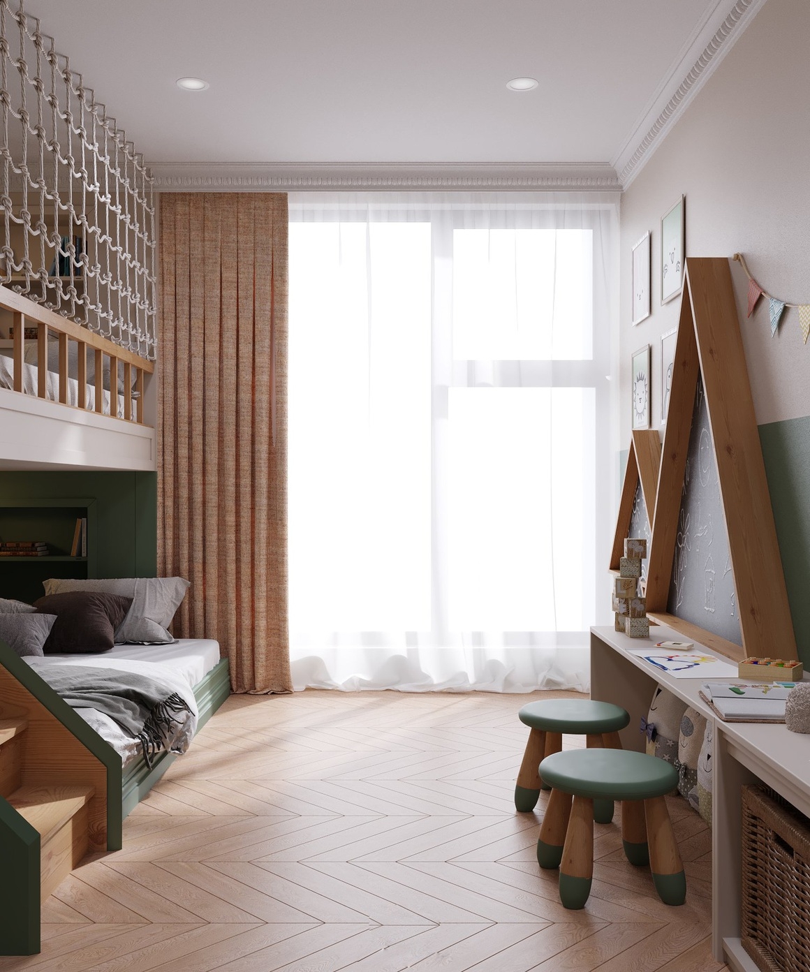 ben trong can ho 240 m2 voi noi that phong cach modern classic nhin la me