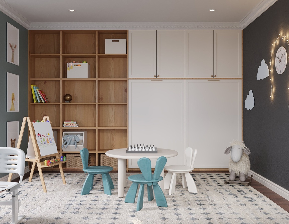 ben trong can ho 240 m2 voi noi that phong cach modern classic nhin la me