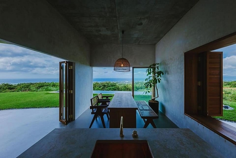 ngoi nha la lung ben bo bien bon huong la cua nhin tu tren nhu mai rua