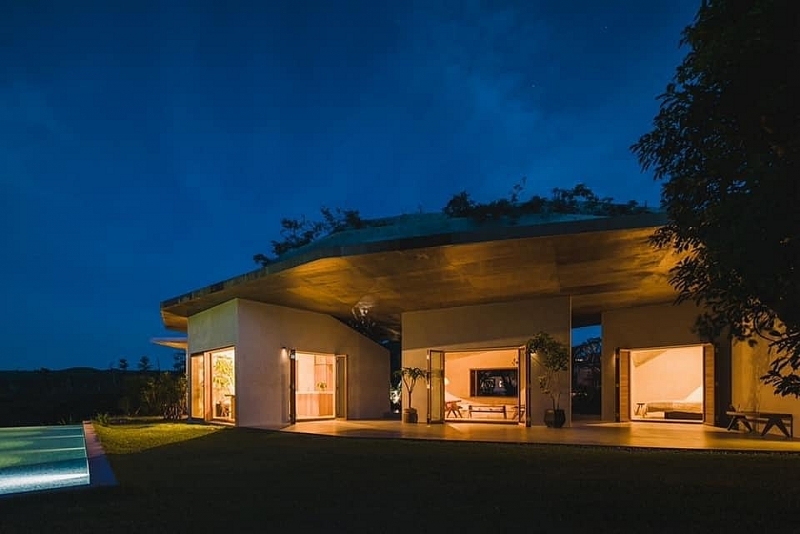 ngoi nha la lung ben bo bien bon huong la cua nhin tu tren nhu mai rua