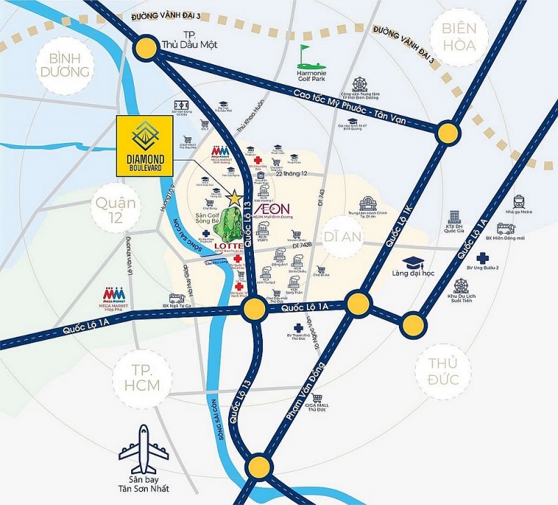 diamond boulevard binh duong can ho cao cap canh aeon mall san golf thuan an