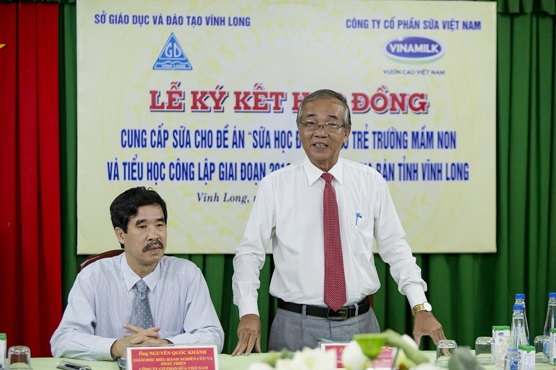 vinamilk chinh thuc duoc chon la nha cung cap sua hoc duong tai tinh vinh long