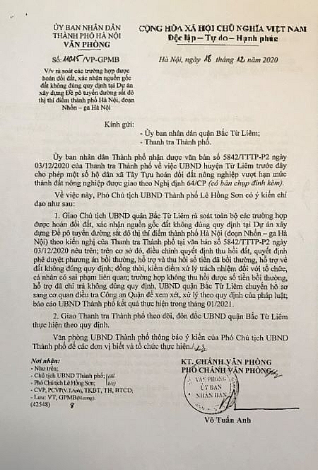 bac tu liem ha noi co hay khong dau hieu toi pham hinh su tai du an de po xe dien doan nhon ga ha noi