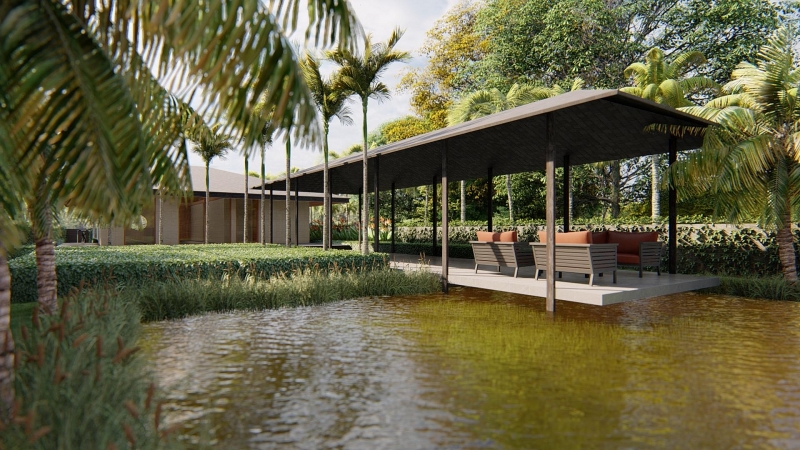 nha vuon o long an lay y tuong tu cong trinh co canh cua thiet ke doc la