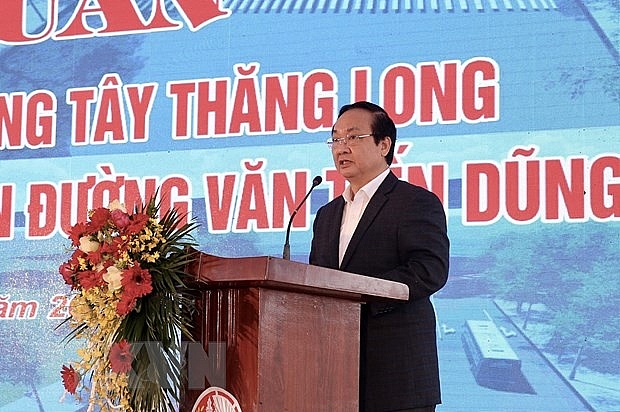 thanh pho ha noi khoi cong xay dung duong tay thang long