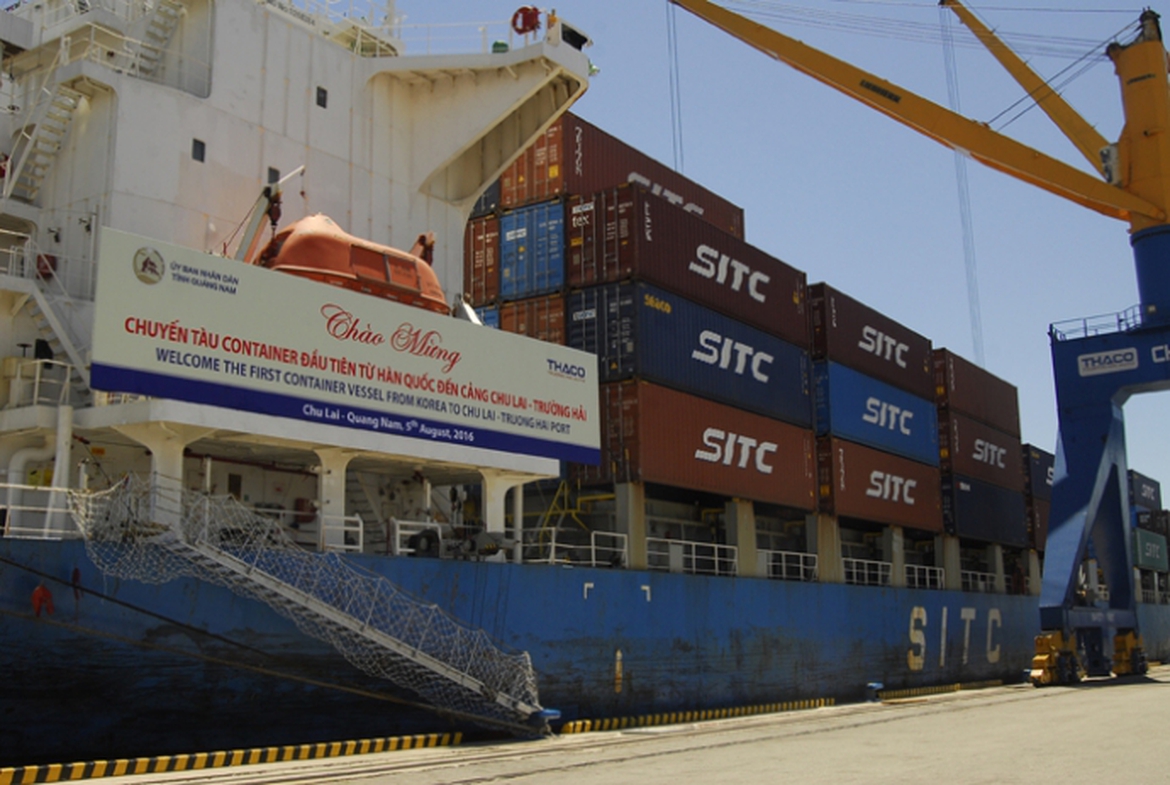 Mở tuyến hàng hải container Hàn Quốc – Chu Lai