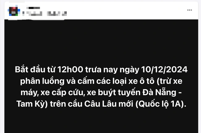 Cấm ô tô qua cầu Câu Lâu mới từ ngày 10/12 là thông tin sai sự thật- Ảnh 2.