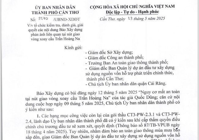 Cần Thơ chỉ đạo "nóng" về nút giao cầu Trần Hoàng Na sau phản ánh của Báo Xây dựng- Ảnh 3. Cần Thơ chỉ đạo "nóng" về nút giao cầu Trần Hoàng Na sau phản ánh của Báo Xây dựng- Ảnh 3.