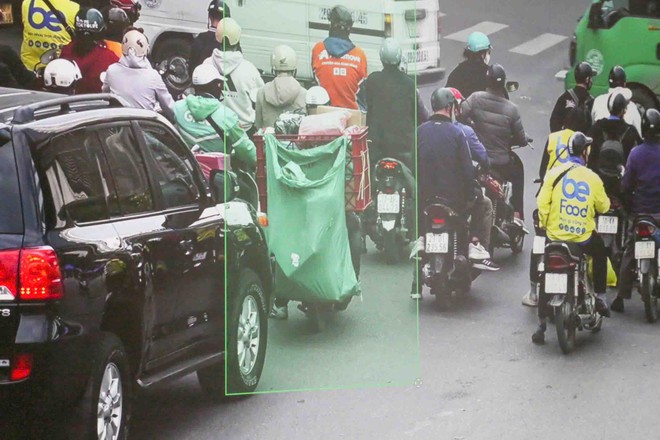 CSGT H&agrave; Nội xử l&yacute; loạt shipper chở h&agrave;ng che biển số, &ldquo;n&eacute;&rdquo; camera AI- Ảnh 2.