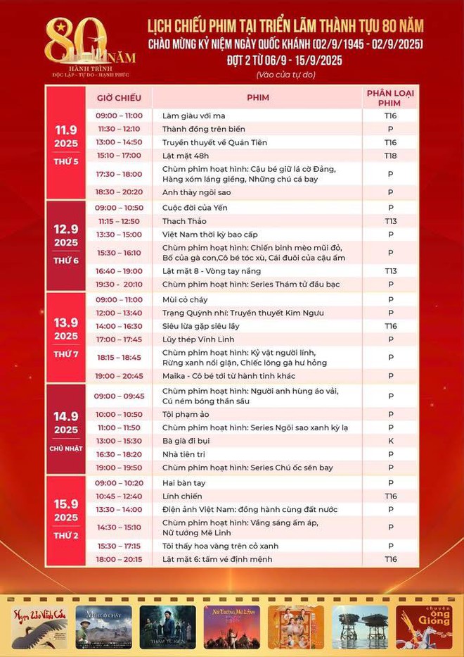 Tăng suất chiếu phim miễn phí chiêu đãi khán giả tại Triển lãm thành tựu đất nước- Ảnh 2. Tăng suất chiếu phim miễn phí chiêu đãi khán giả tại Triển lãm thành tựu đất nước- Ảnh 2.