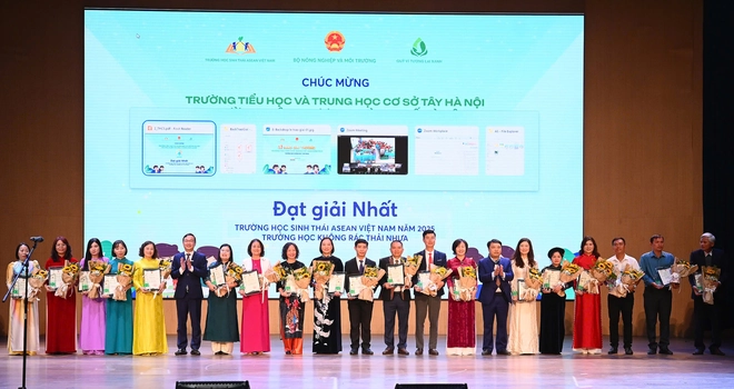 60 trường đạt Giải thưởng Trường học sinh thái ASEAN Việt Nam 2025- Ảnh 8. 60 trường đạt Giải thưởng Trường học sinh thái ASEAN Việt Nam 2025- Ảnh 8.
