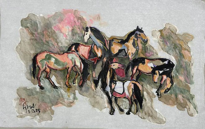 Họa sĩ Đỗ Đức: Người kể chuyện nh&acirc;n sinh qua h&igrave;nh tượng ngựa- Ảnh 6.