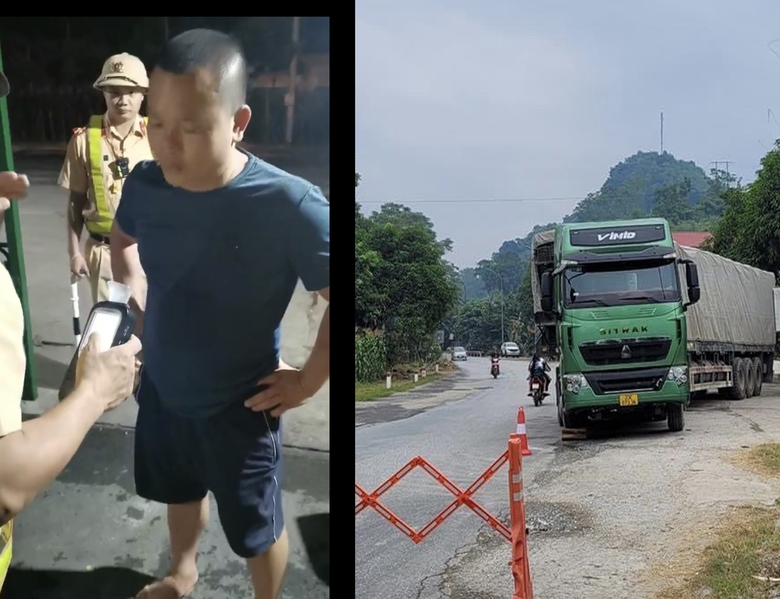 H&agrave; Giang: Khởi tố t&agrave;i xế uống rượu, chở qu&aacute; tải lăng mạ CSGT, l&aacute;i xe chắn ngang QL2 - Ảnh 2.