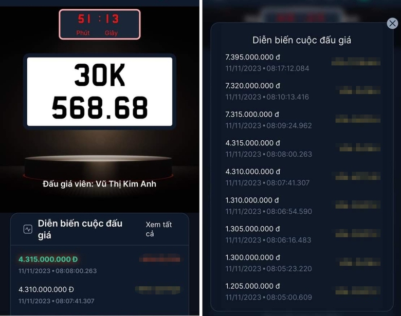 Th&ecirc;m một biển số H&agrave; Nội chốt đấu gi&aacute; hơn 7,4 tỷ đồng - Ảnh 1.