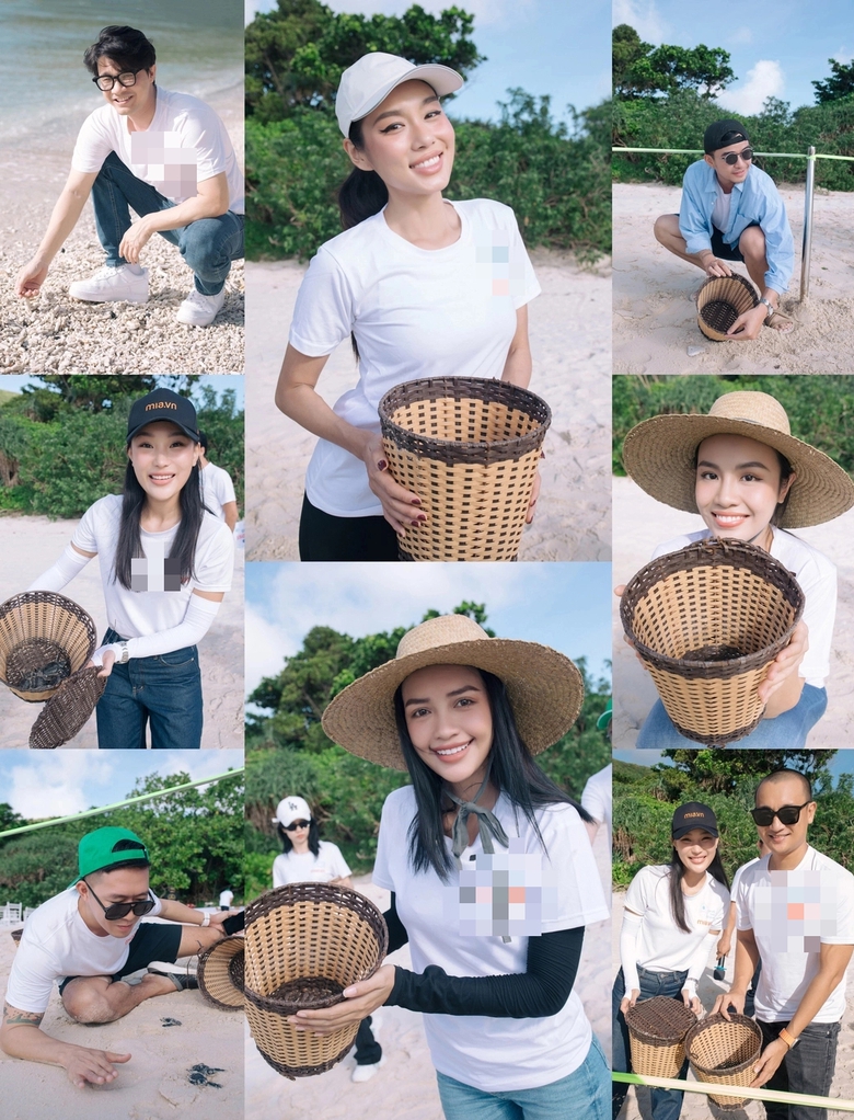 Hoa hậu Ngọc Ch&acirc;u x&uacute;c động khi thả r&ugrave;a con về với biển - Ảnh 4.