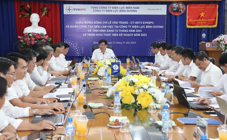 L&atilde;nh đạo EVNSPC l&agrave;m việc với c&aacute;c đơn vị th&agrave;nh vi&ecirc;n để đảm bảo ho&agrave;n th&agrave;nh kế hoạch 2023 - Ảnh 3.