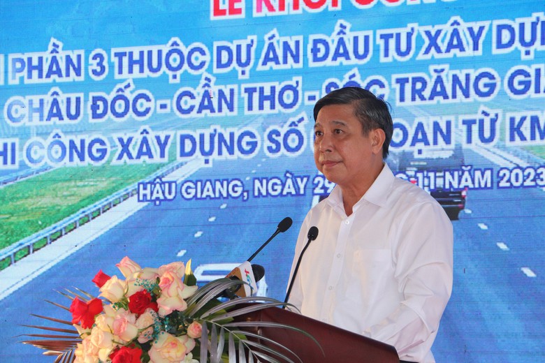 Hậu Giang khởi c&ocirc;ng g&oacute;i thầu số 2 cao tốc Ch&acirc;u Đốc- Cần Thơ - S&oacute;c Trăng - Ảnh 1.