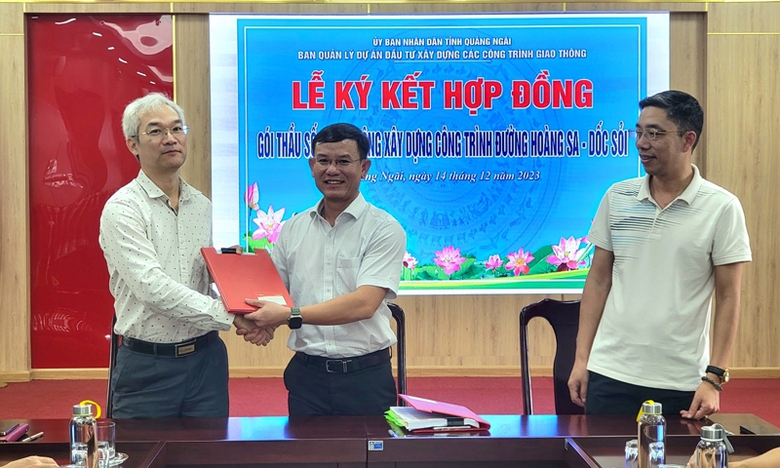 Lộ diện doanh nghiệp tr&uacute;ng thầu thi c&ocirc;ng dự &aacute;n đường 3.500 tỷ ở Quảng Ng&atilde;i - Ảnh 1.